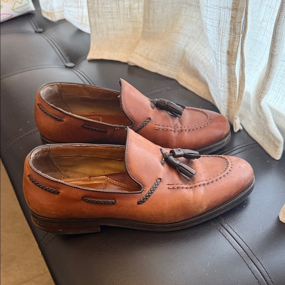 Aldo Tan Leather Tassel Loafers